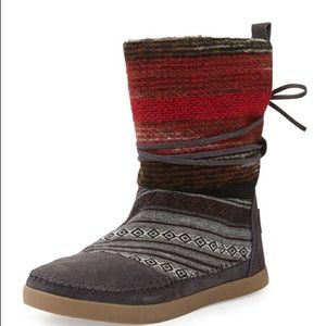 Toms Nepal Red and Grey Boots